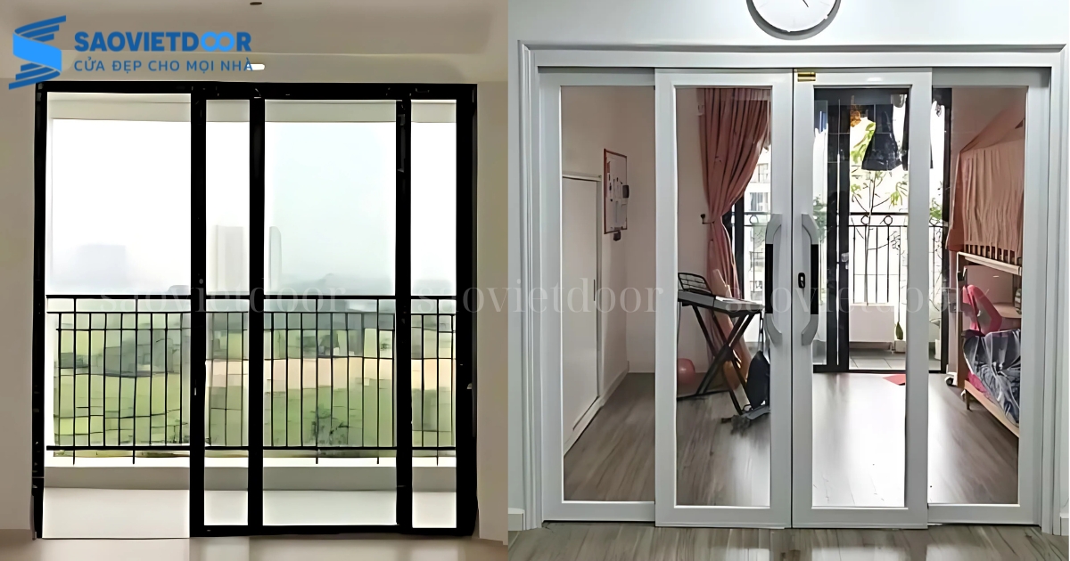 Top 20+ Mẫu Cửa Nhôm Xingfa Được Yêu Thích Nhất Tại Saovietdoor 44 Cửa nhôm Xingfa 2 cánh mở trượt