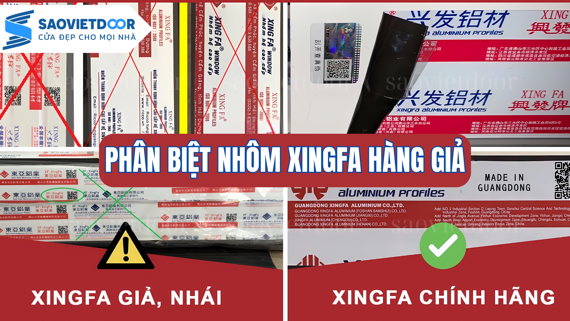 Top 3 Đặc Điểm Phân Biệt Nhôm Xingfa Hàng Giả 16 Phân biệt nhôm Xingfa hàng giả