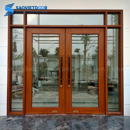 Cửa Nhôm Thủy Lực Owin Khuân Bao Kép Chất Lượng Cao 104 Cửa nhôm thuỷ lực kèm khuân bao kép, kết hợp kính cường lực an toàn