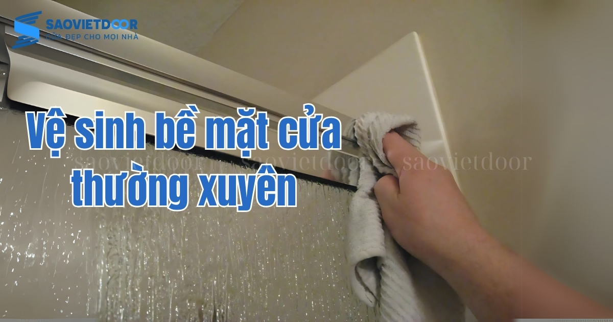 Vệ sinh bề mặt cửa nhôm thuỷ lực thường xuyên