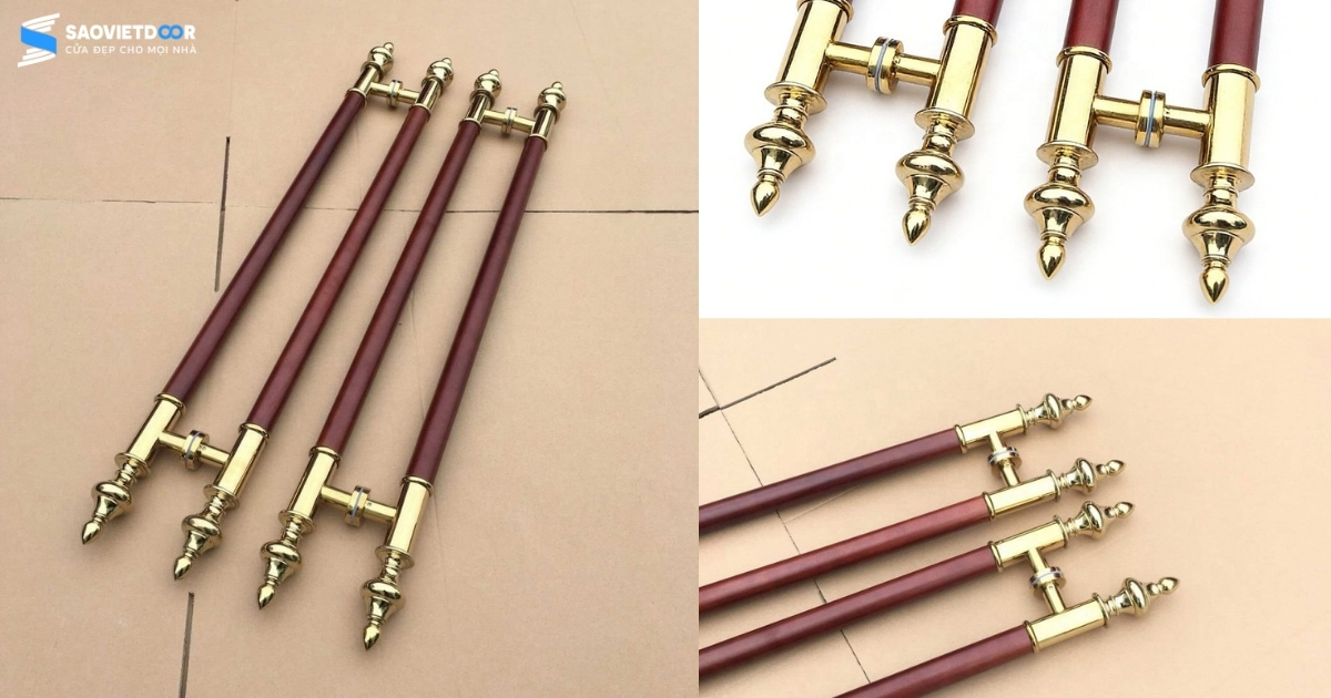 Tay nắm cửa inox mạ đồng