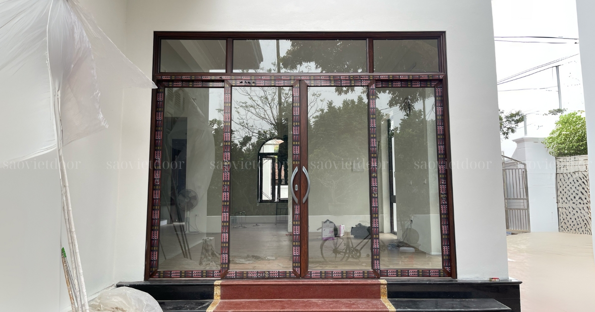 Lắp Đặt Cửa Nhôm Kính Topal, Cầu Thang Kính Tại Gia Đình Bác Đoạt - Cổ Đô, Ba Vì 26 Thi công cửa nhôm Topal - cửa đi mở trượt tại gia đình bác Đoạt - Ba Vì