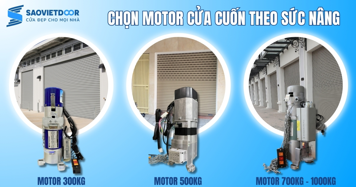 Hướng Dẫn Lựa Chọn Motor Cửa Cuốn Phù Hợp Với Loại Cửa Của Bạn 21 Chọn motor cửa cuốn theo sức nâng
