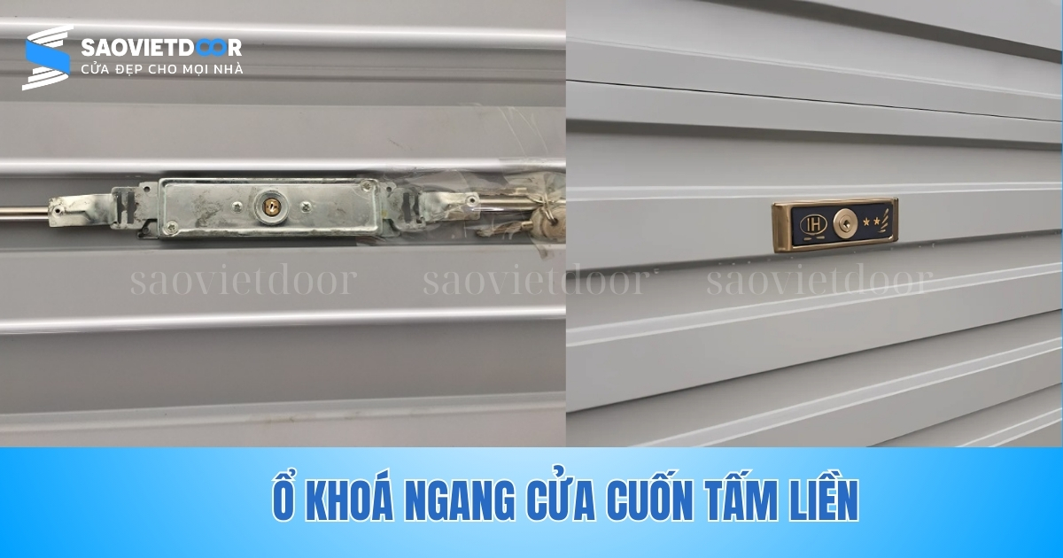 Khóa Ngang Cửa Cuốn Tấm Liền Austdoor KH5 Chính Hãng 21 Ổ khoá ngang cửa cuốn kéo tay