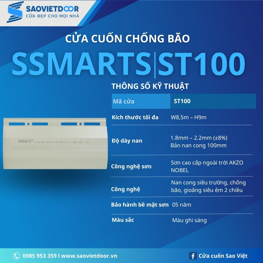 Cửa Cuốn Chống Bão SSmarts ST100