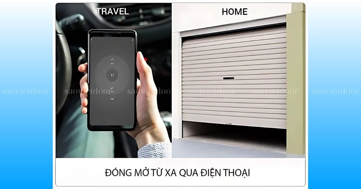 Bộ điều khiển cửa cuốn qua điện thoại SSmarts E39 22 Bộ điều khiển cửa cuốn qua điện thoại tiện ích trong việc đóng mở