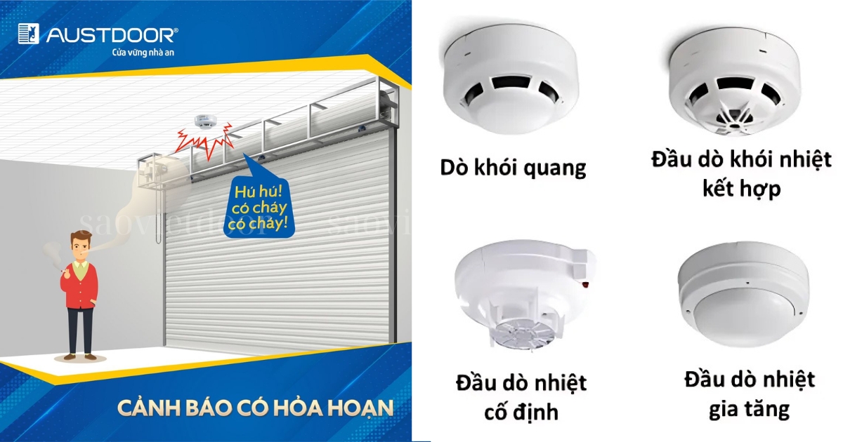 Đầu Báo Khói Cửa Cuốn Austdoor Chính Hãng 25 Đầu Báo Khói Cửa Cuốn Austdoor