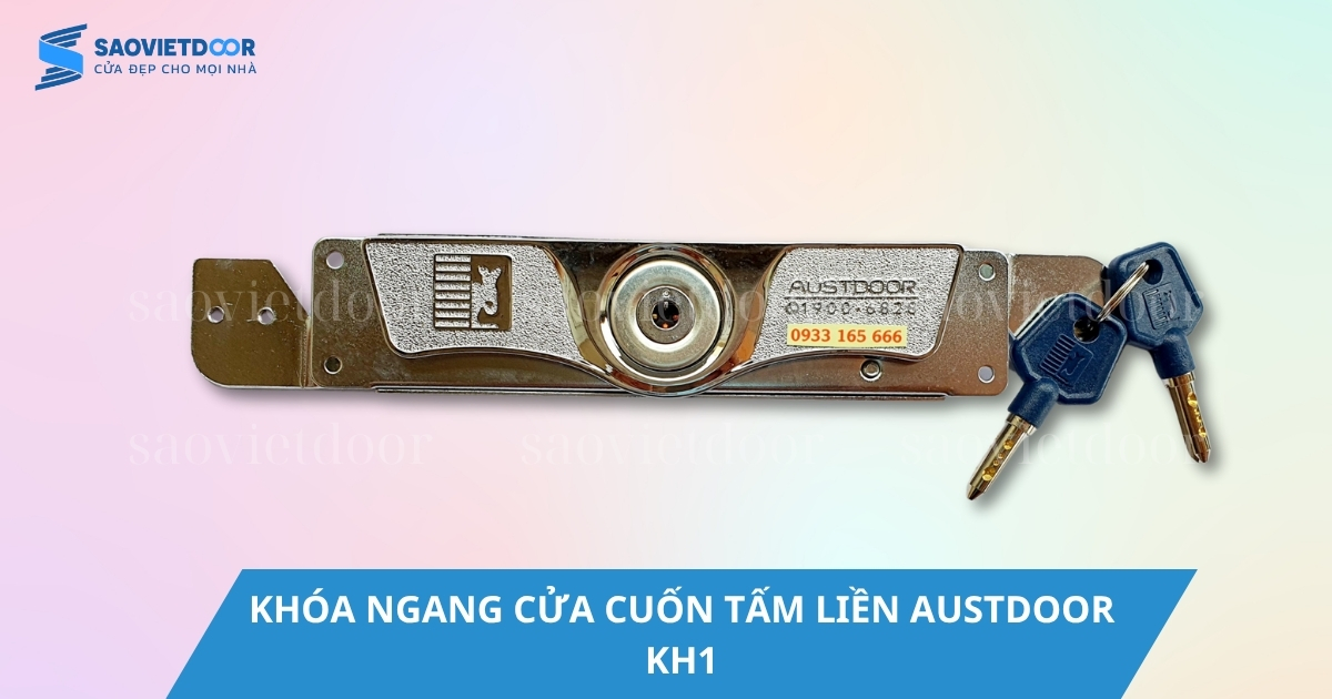 Khóa Ngang Cửa Cuốn Tấm Liền Austdoor KH1 Chính Hãng 23 Khoá ngang cửa cuốn tấm liền Austdoor KH1