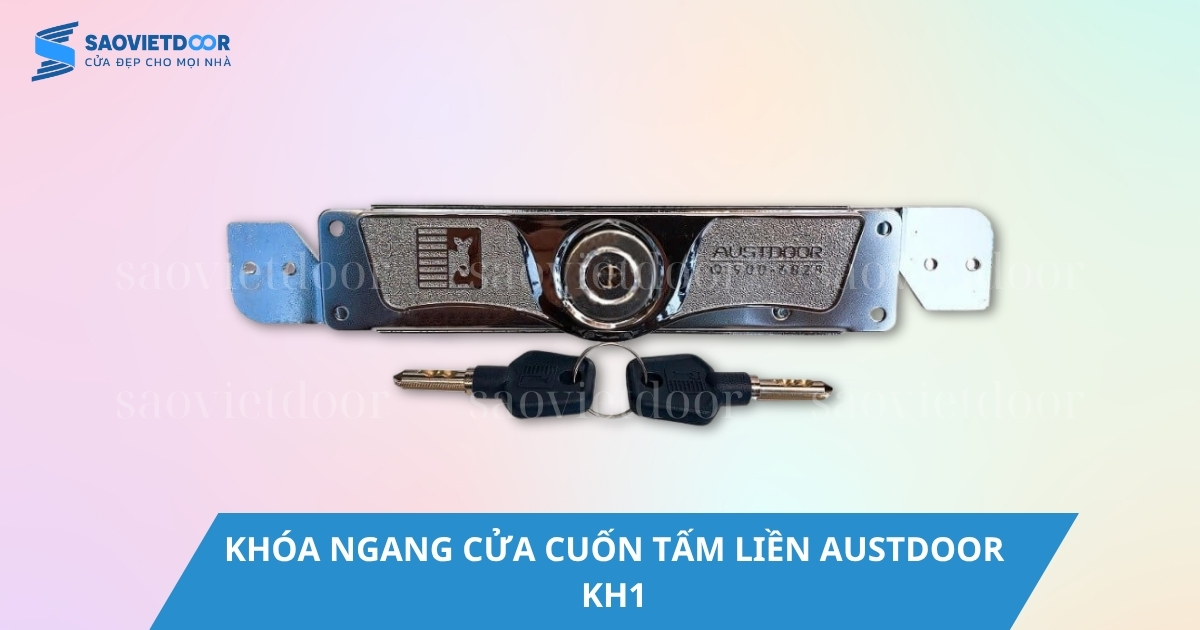 Khóa Ngang Cửa Cuốn Tấm Liền Austdoor KH1 Chính Hãng 22 Khoá ngang cửa cuốn tấm liền Austdoor KH1