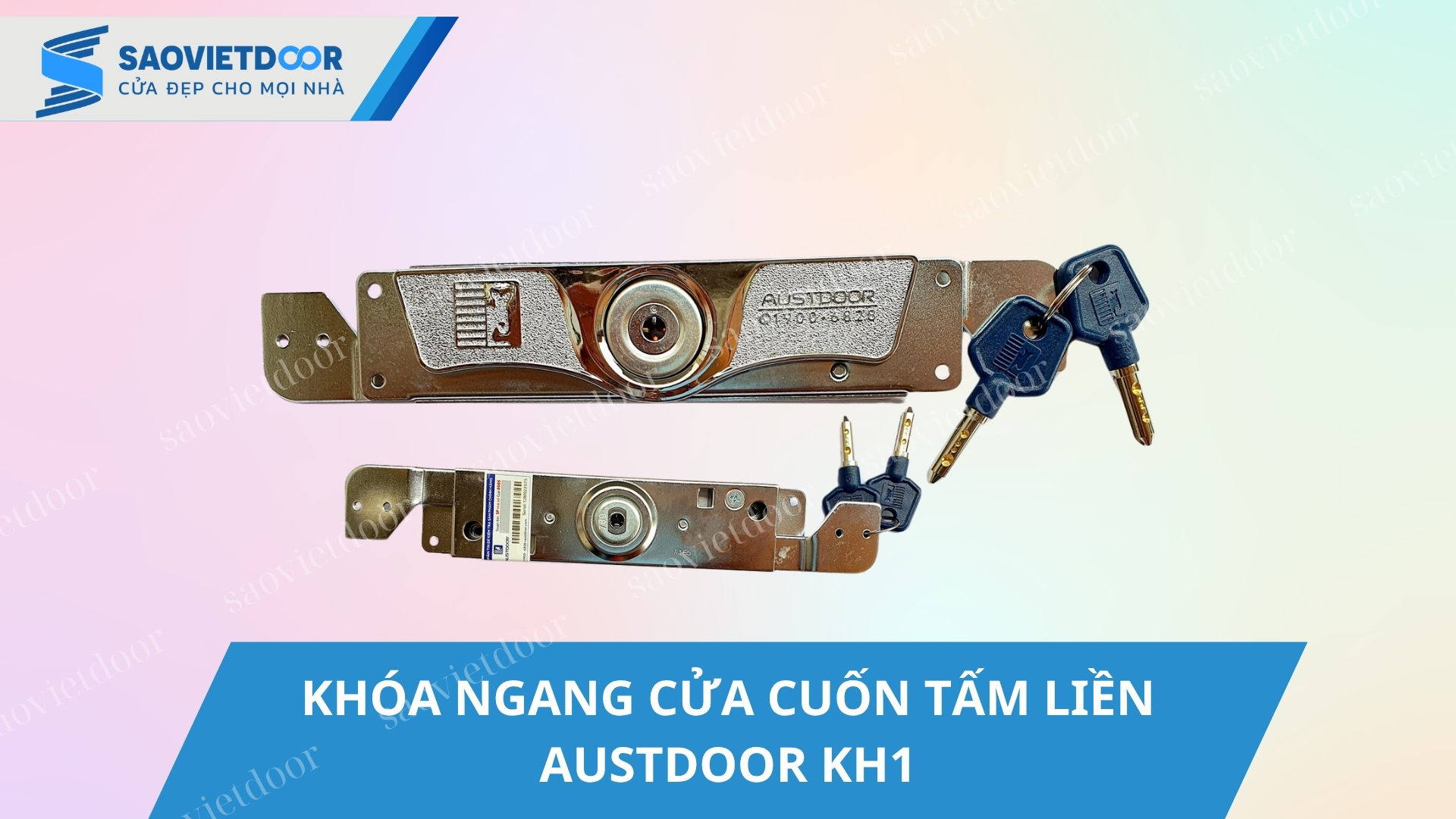 Khóa Ngang Cửa Cuốn Tấm Liền Austdoor KH1 Chính Hãng 19 Khoá ngang cửa cuốn tấm liền Austdoor KH1