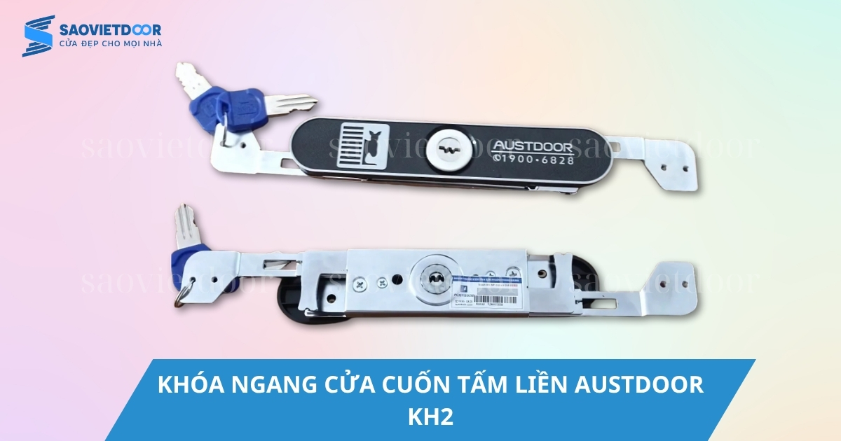 Khóa Ngang Cửa Cuốn Tấm Liền Austdoor KH2 Chính Hãng 19 Khoá ngang cửa cuốn tấm liền Austdoor KH2