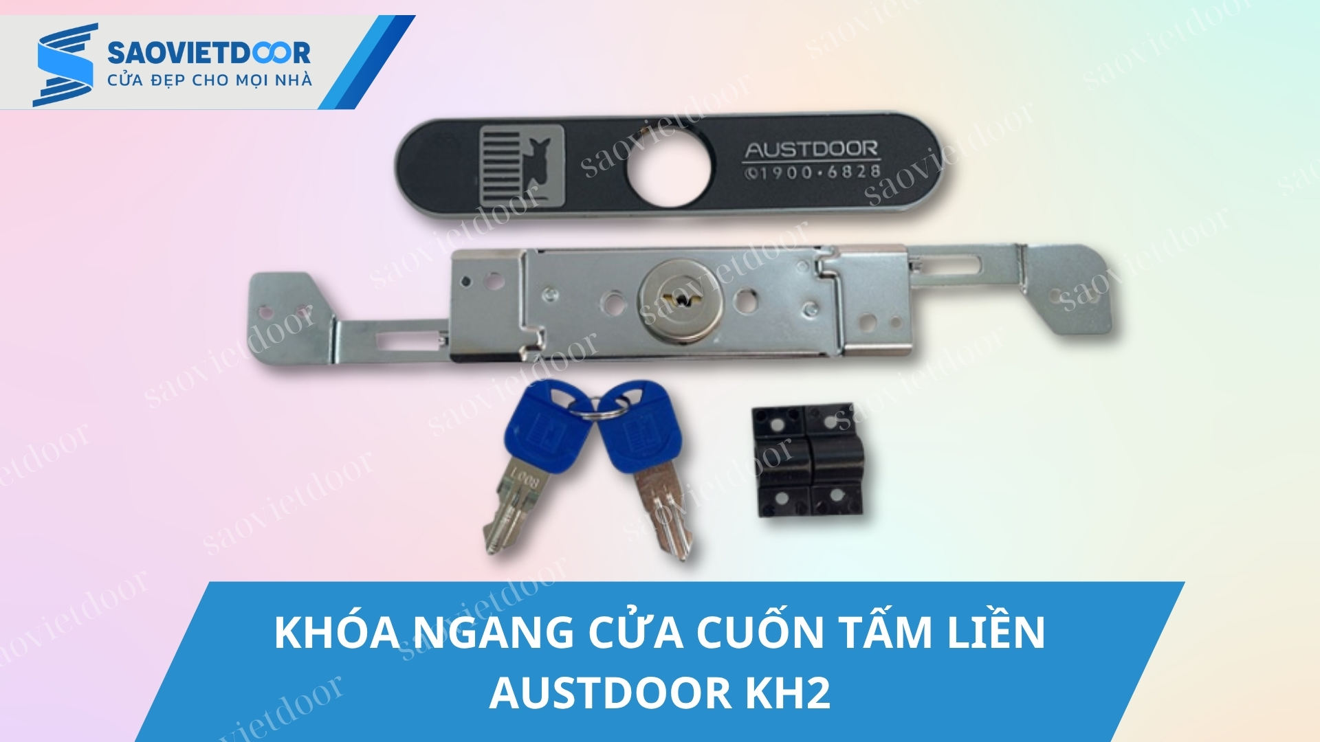 Khóa Ngang Cửa Cuốn Tấm Liền Austdoor KH2 Chính Hãng 17 Khoá ngang cửa cuốn tấm liền Austdoor KH2