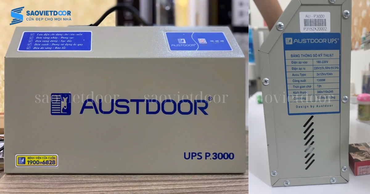 Lưu Điện Cửa Cuốn Austdoor P3000 Chính Hãng 21 Lưu điện cửa cuốn Austdoor P3000