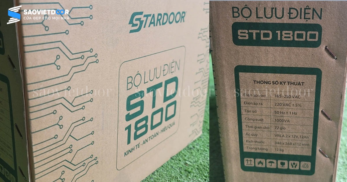 Lưu Điện Cửa Cuốn Stardoor STD1800 Chính Hãng 21 Lưu điện cửa cuốn Stardoor STD1800