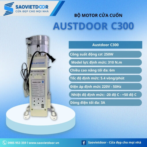 Thông số kỹ thuật motor cửa cuốn Austdoor C300