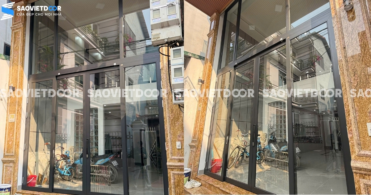 Cửa Nhôm Trượt Quay 4 Cánh 