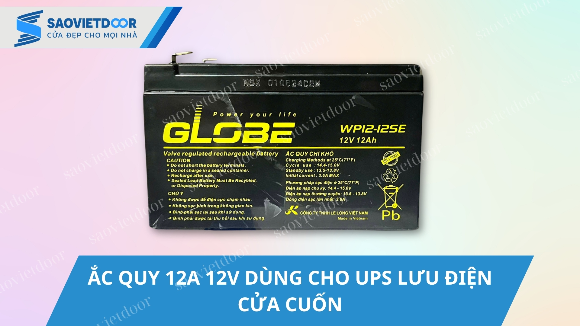 Ắc Quy 12A 12V Dùng Cho UPS Lưu Điện Cửa Cuốn Chính Hãng 13 Ắc quy 12A 12V dùng cho UPS lưu điện cửa cuốn