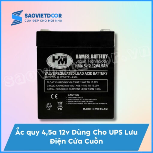 Ắc quy 4,5A 12V dùng cho UPS lưu điện cửa cuốn