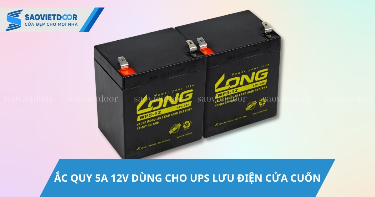 Ắc Quy 5A 12V Dùng Cho UPS Lưu Điện Cửa Cuốn Chính Hãng 12 Ắc quy 5A 12V dùng cho UPS lưu điện cửa cuốn