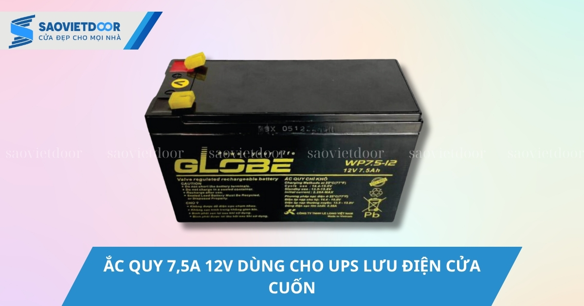 Ắc Quy 7,5A 12V Dùng Cho UPS Lưu Điện Cửa Cuốn Chính Hãng 15 Ắc quy 7,5A 12V dùng cho UPS lưu điện cửa cuốn