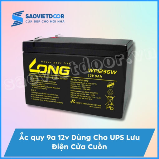 Ắc quy 9A 12V dùng cho UPS lưu điện cửa cuốn