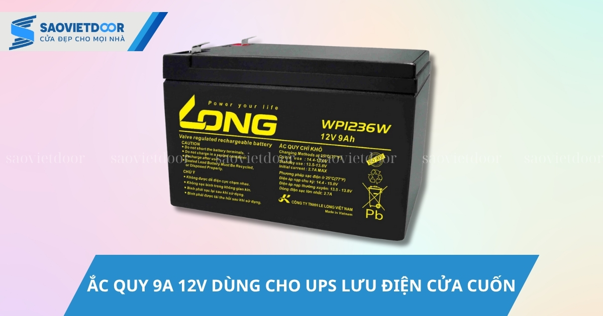 Ắc Quy 9A 12V Dùng Cho UPS Lưu Điện Cửa Cuốn Chính Hãng 14 Ắc quy 9A 12V dùng cho UPS lưu điện cửa cuốn