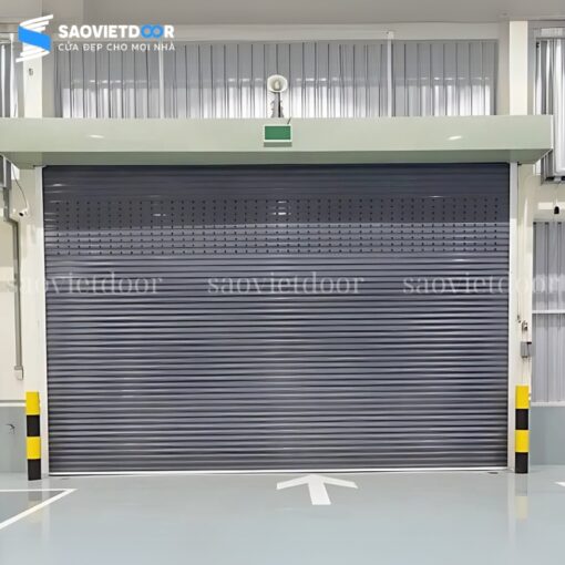 Cửa cuốn chống cháy EI70 sau thi công