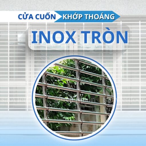 Cửa cuốn khớp thoáng inox tròn