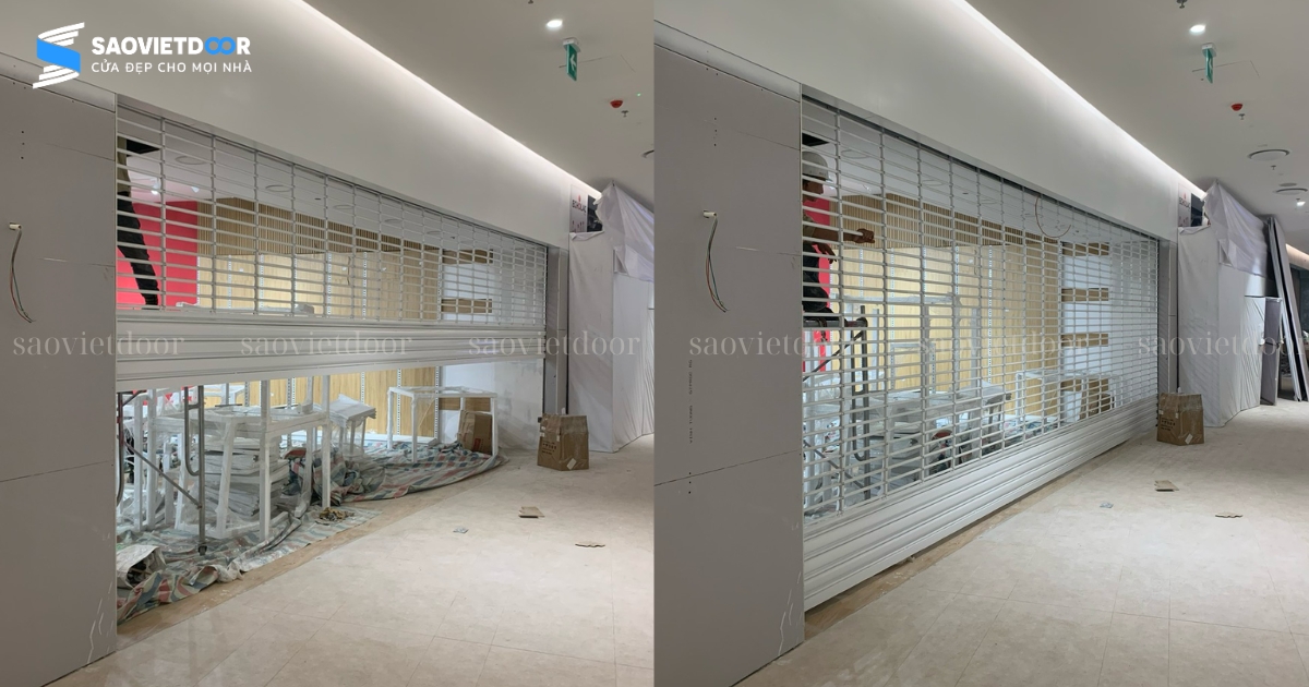Cửa Cuốn Khớp Thoáng Thép Vuông Sơn Tĩnh Điện Chính Hãng 13 Cửa cuốn khớp thoáng thép vuông