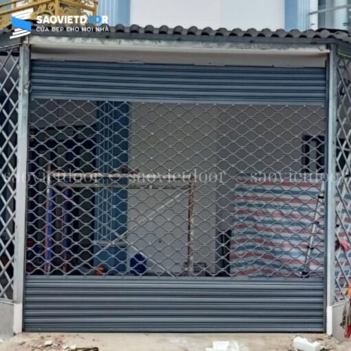 Cửa cuốn mắt võng thép sơn tĩnh điện