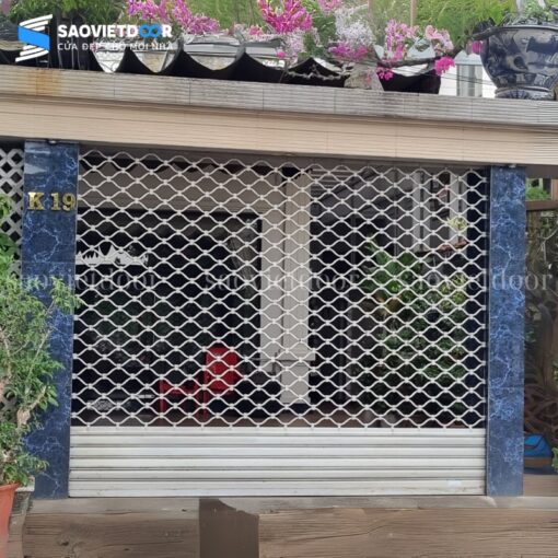 Cửa cuốn mắt võng thép sơn tĩnh điện