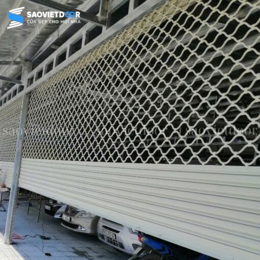 Cửa cuốn mắt võng thép sơn tĩnh điện