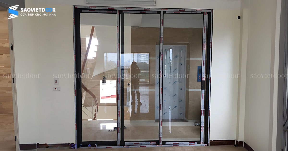 Cửa Nhôm Trượt Quay 3 Cánh Chính Hãng 22 Cửa nhôm trượt quay 3 cánh