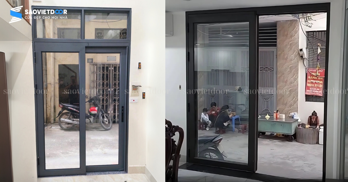 Cửa Nhôm Trượt Quay 2 Cánh Chính Hãng 27 Cửa nhôm trượt quay 2 cánh