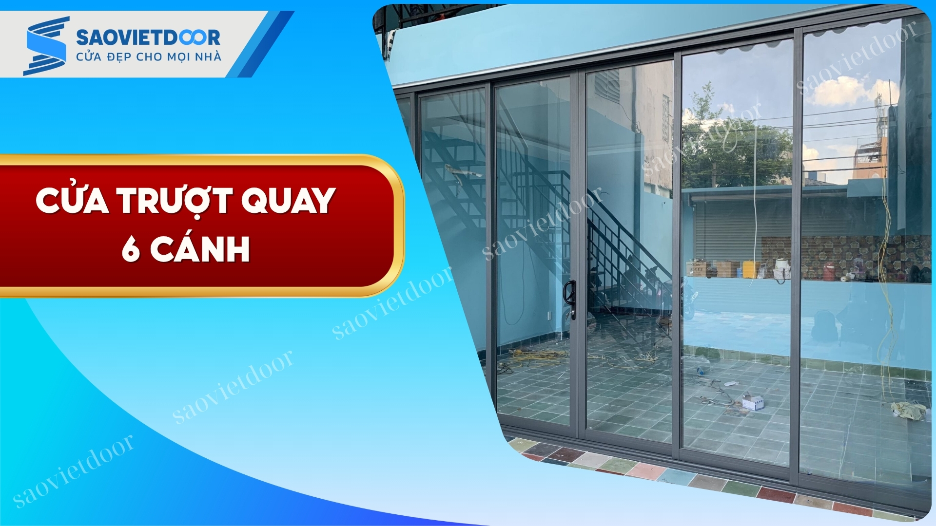 Cửa Nhôm Trượt Quay 6 Cánh Chính Hãng 11 Cửa nhôm trượt quay 6 cánh