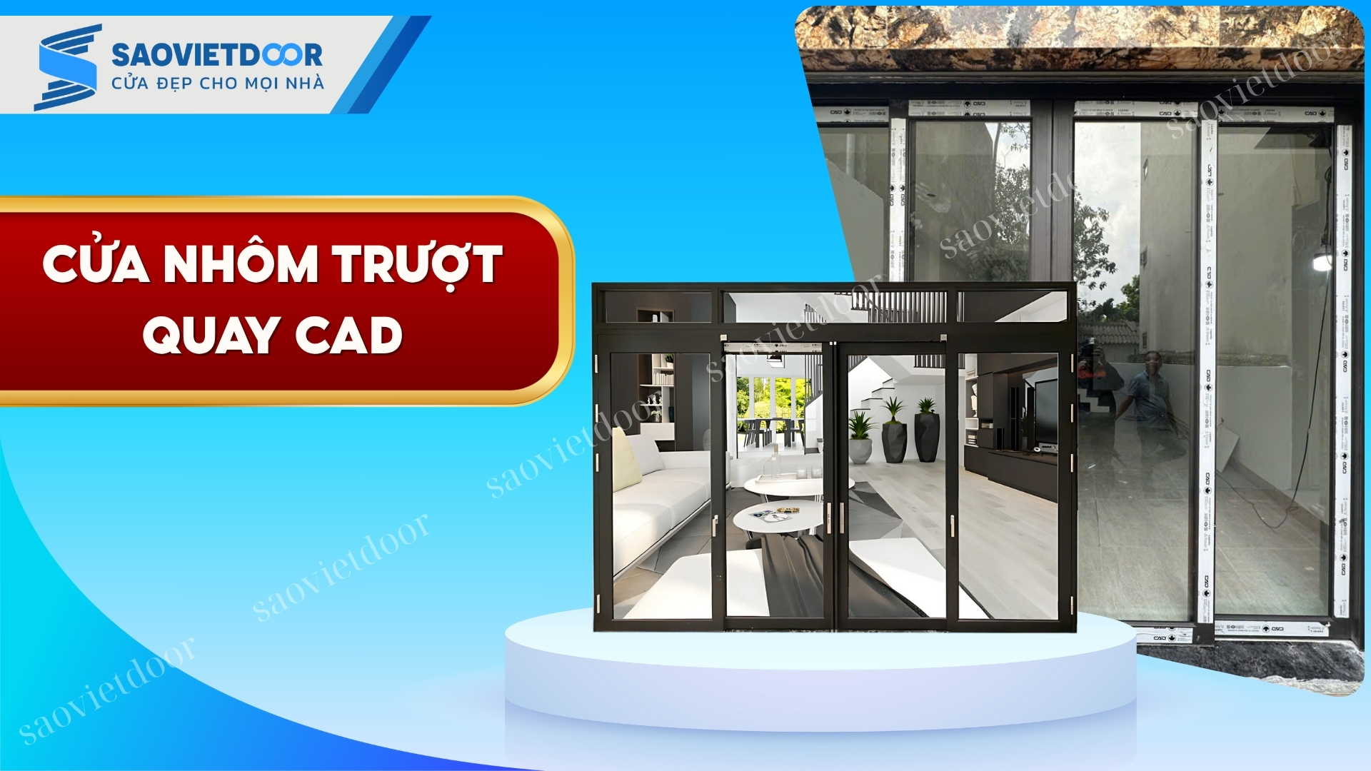 Cửa Nhôm Trượt Quay CAD Chính Hãng 20 Cửa nhôm trượt quay CAD
