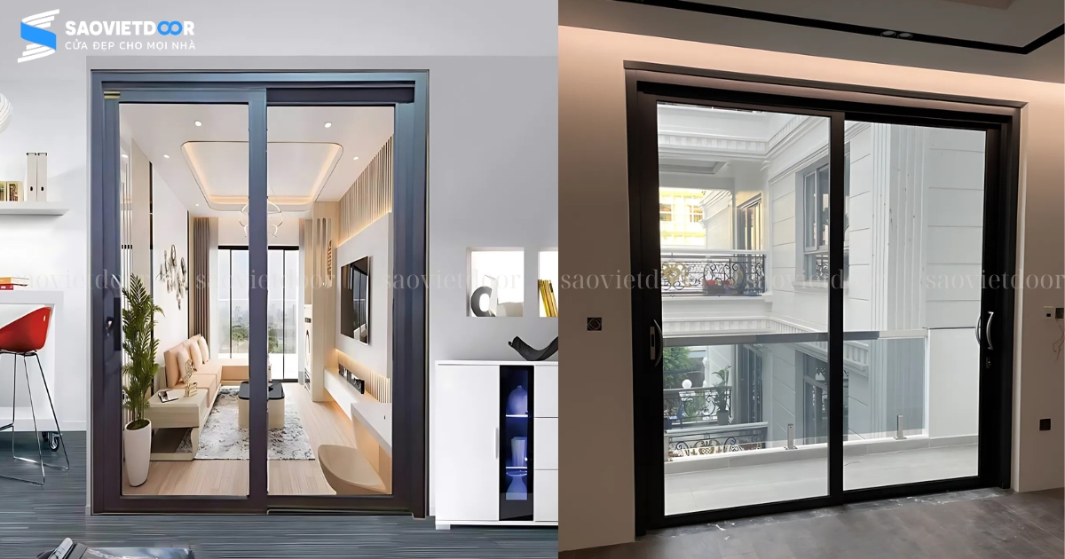 Cửa Nhôm Trượt Quay Eurotech Chính Hãng 25 Cửa nhôm trượt quay Eurotech 2 cánh