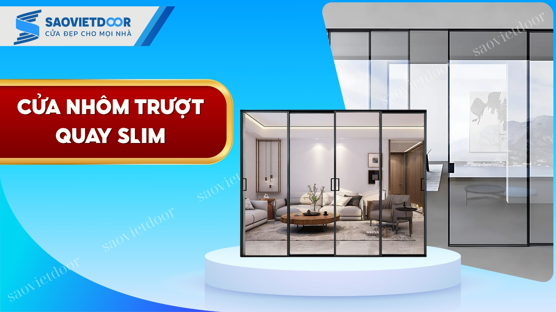 Cửa Nhôm Trượt Quay Slim Chính Hãng 12 Cửa nhôm trượt quay Slim