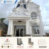 Cửa nhôm thuỷ lực Maxpro màu champagne chính hãng