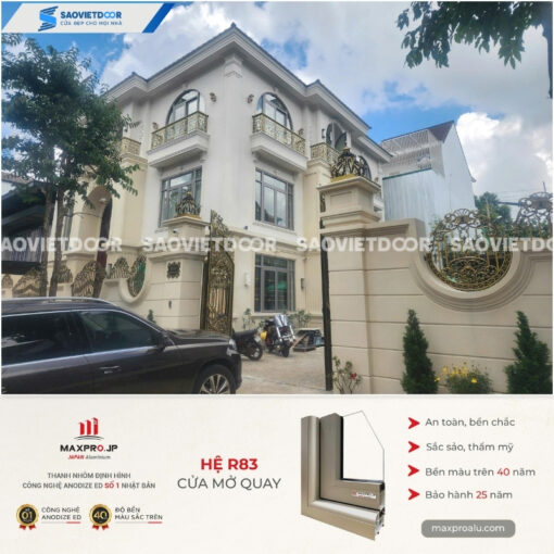 Cửa nhôm Maxpro hệ 83 màu champagne chính hãng 19 1 18