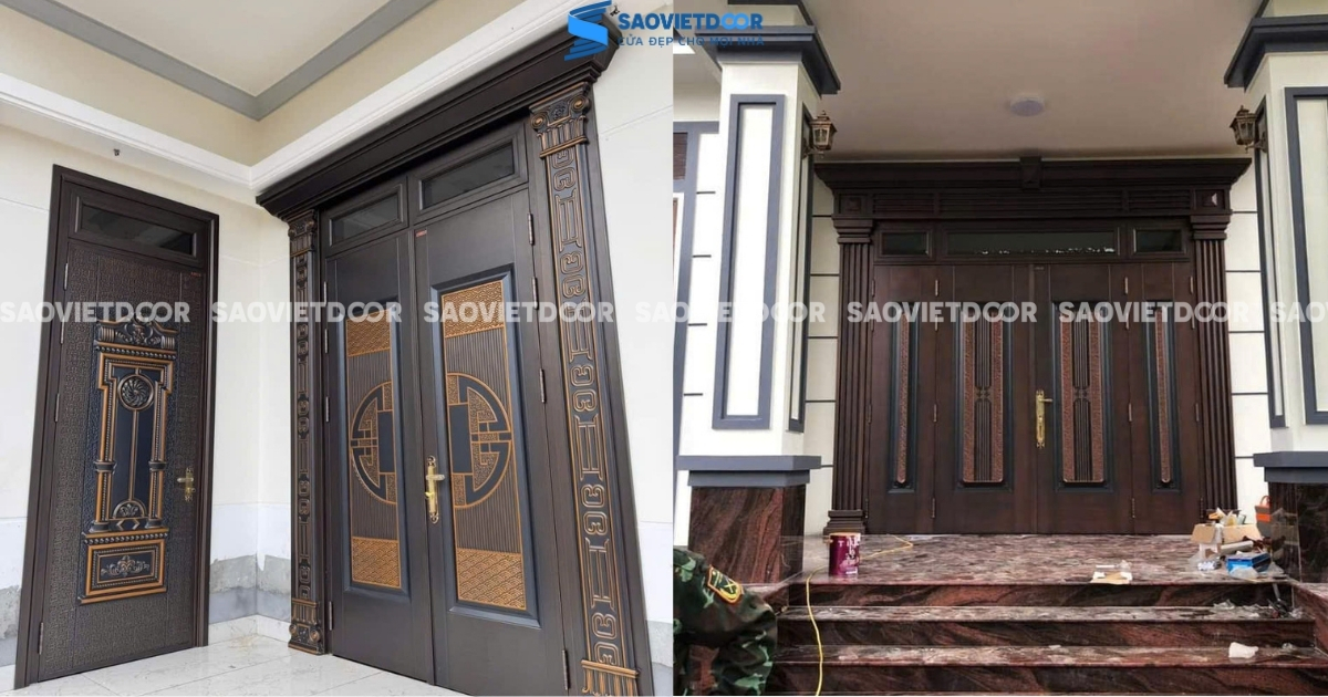 77 Mẫu Cửa Thép Vân Gỗ Đại Sảnh Cao Cấp 48 77 Mẫu Cửa Thép Vân Gỗ Đại Sảnh Cao Cấp
