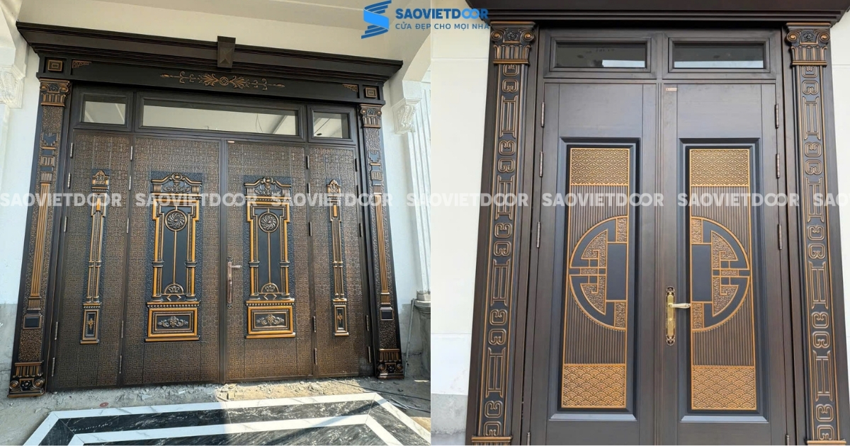 77 Mẫu Cửa Thép Vân Gỗ Đại Sảnh Cao Cấp 59 77 Mẫu Cửa Thép Vân Gỗ Đại Sảnh Cao Cấp