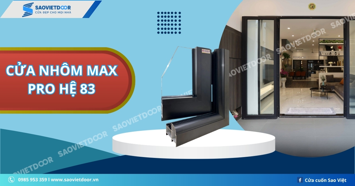 Cửa nhôm Maxpro hệ 83 màu champagne chính hãng 22 Cửa nhôm Maxpro hệ 83 màu champagne