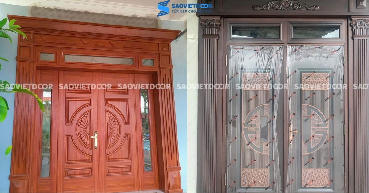 77 Mẫu Cửa Thép Vân Gỗ Đại Sảnh Cao Cấp 60 77 Mẫu Cửa Thép Vân Gỗ Đại Sảnh Cao Cấp
