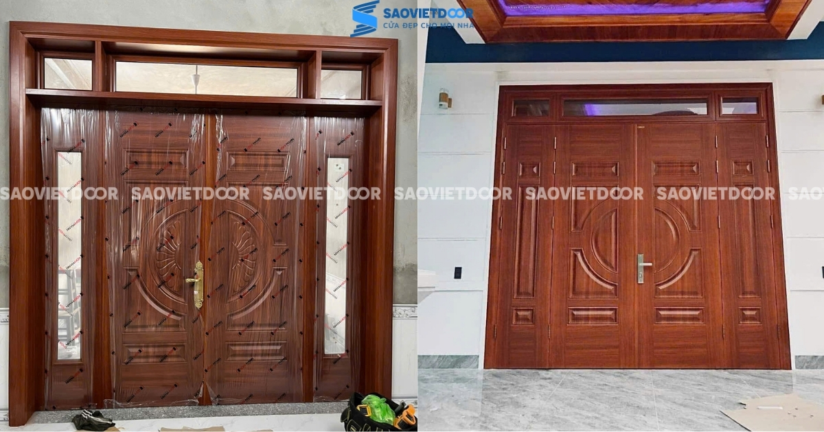 77 Mẫu Cửa Thép Vân Gỗ Đại Sảnh Cao Cấp 61 77 Mẫu Cửa Thép Vân Gỗ Đại Sảnh Cao Cấp