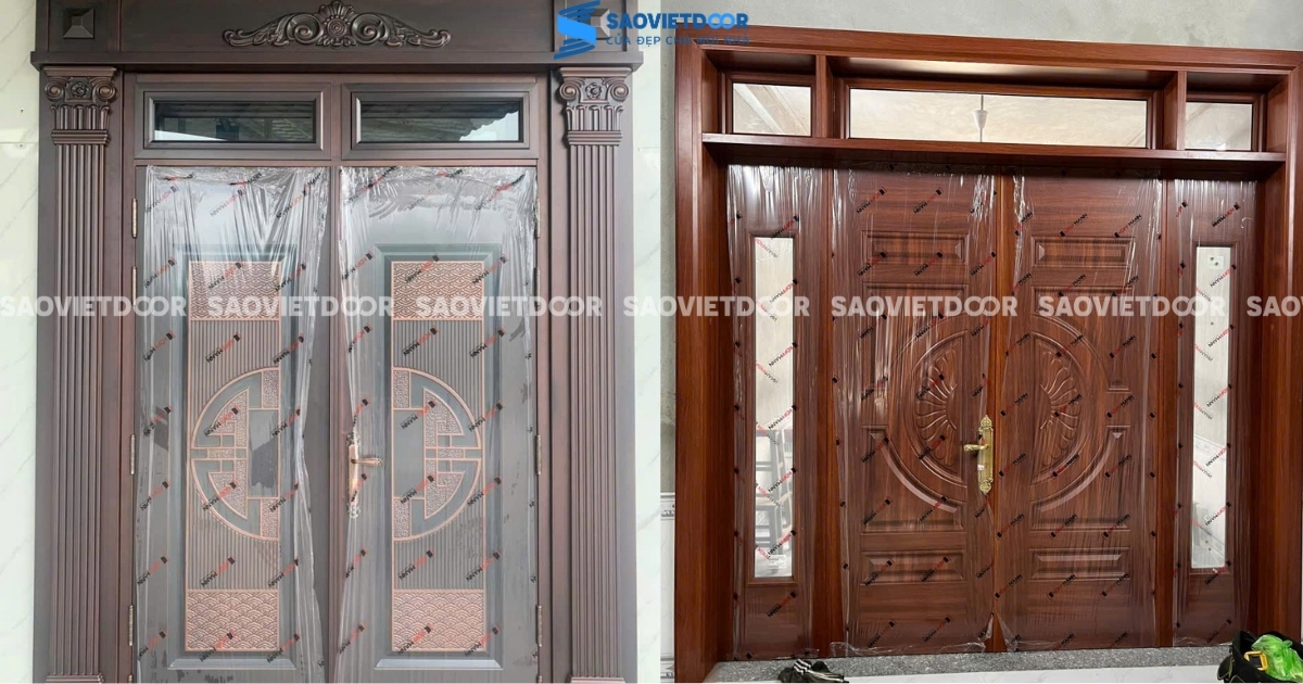 77 Mẫu Cửa Thép Vân Gỗ Đại Sảnh Cao Cấp 62 77 Mẫu Cửa Thép Vân Gỗ Đại Sảnh Cao Cấp