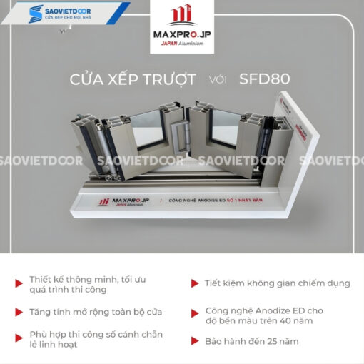 Cửa nhôm Maxpro Hệ xếp trượt hệ 80 chính hãng 18 2 13