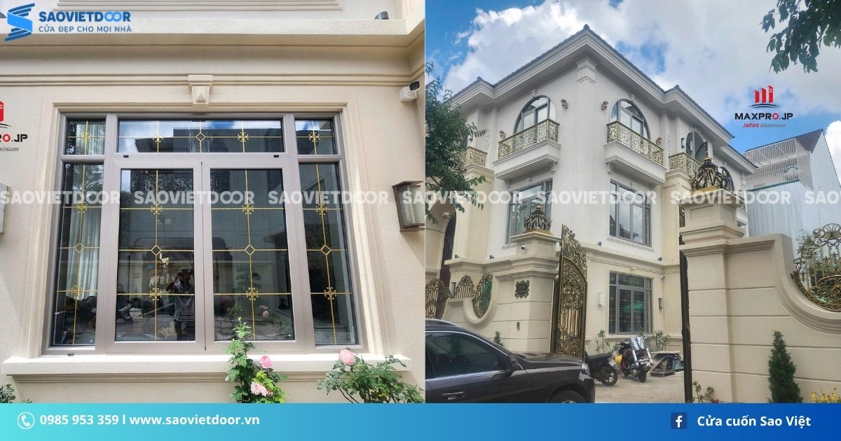 Cửa nhôm Maxpro hệ 83 màu champagne chính hãng 25 Cửa nhôm Maxpro hệ 83 màu champagne