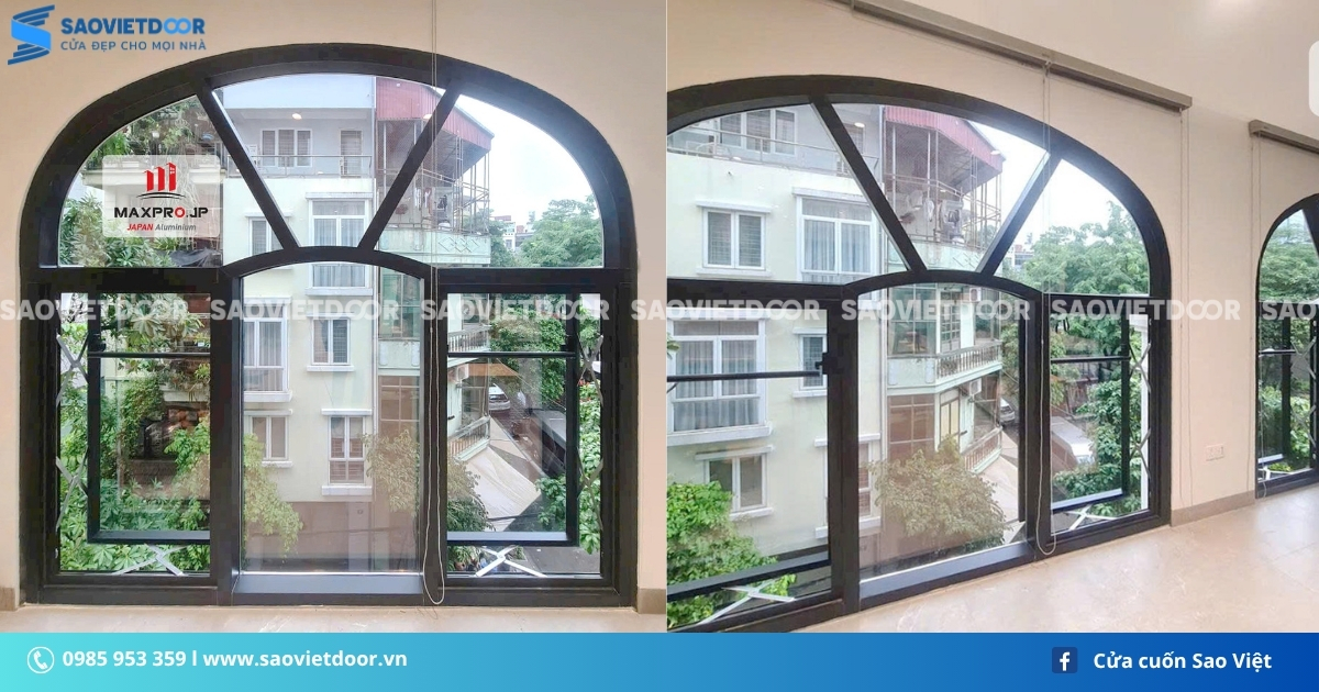 Vách kính mặt dựng nhôm Maxpro uốn vòm nghệ thuật 28 Vách kính mặt dựng nhôm Maxpro uốn vòm nghệ thuật