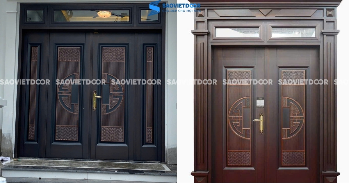 77 Mẫu Cửa Thép Vân Gỗ Đại Sảnh Cao Cấp 49 77 Mẫu Cửa Thép Vân Gỗ Đại Sảnh Cao Cấp